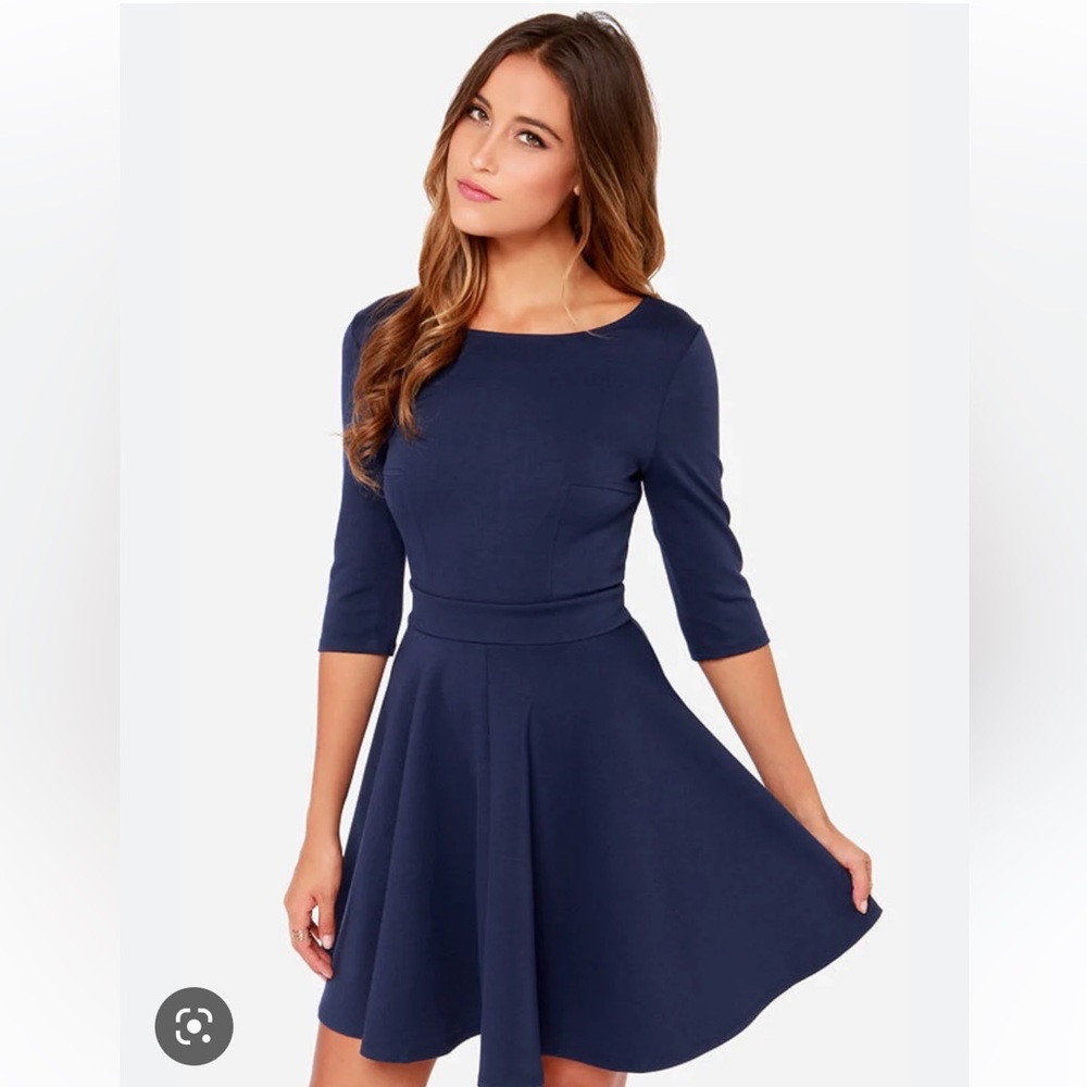 Lulu’s navy blue skater dress